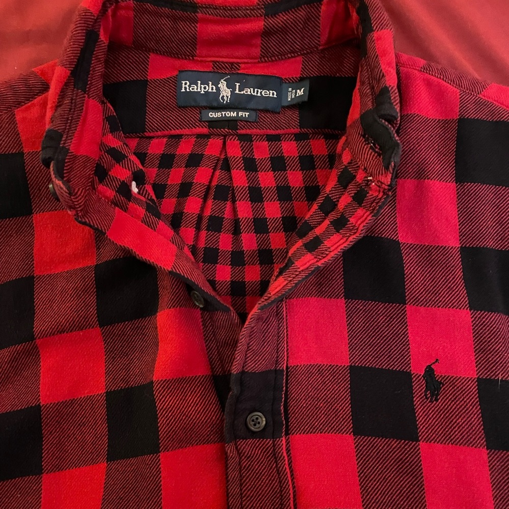 Polo by Ralph Lauren Red & Black button up
